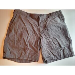 Columbia Men's Gray Cotton Hiking Shorts Size 38 Flat Front